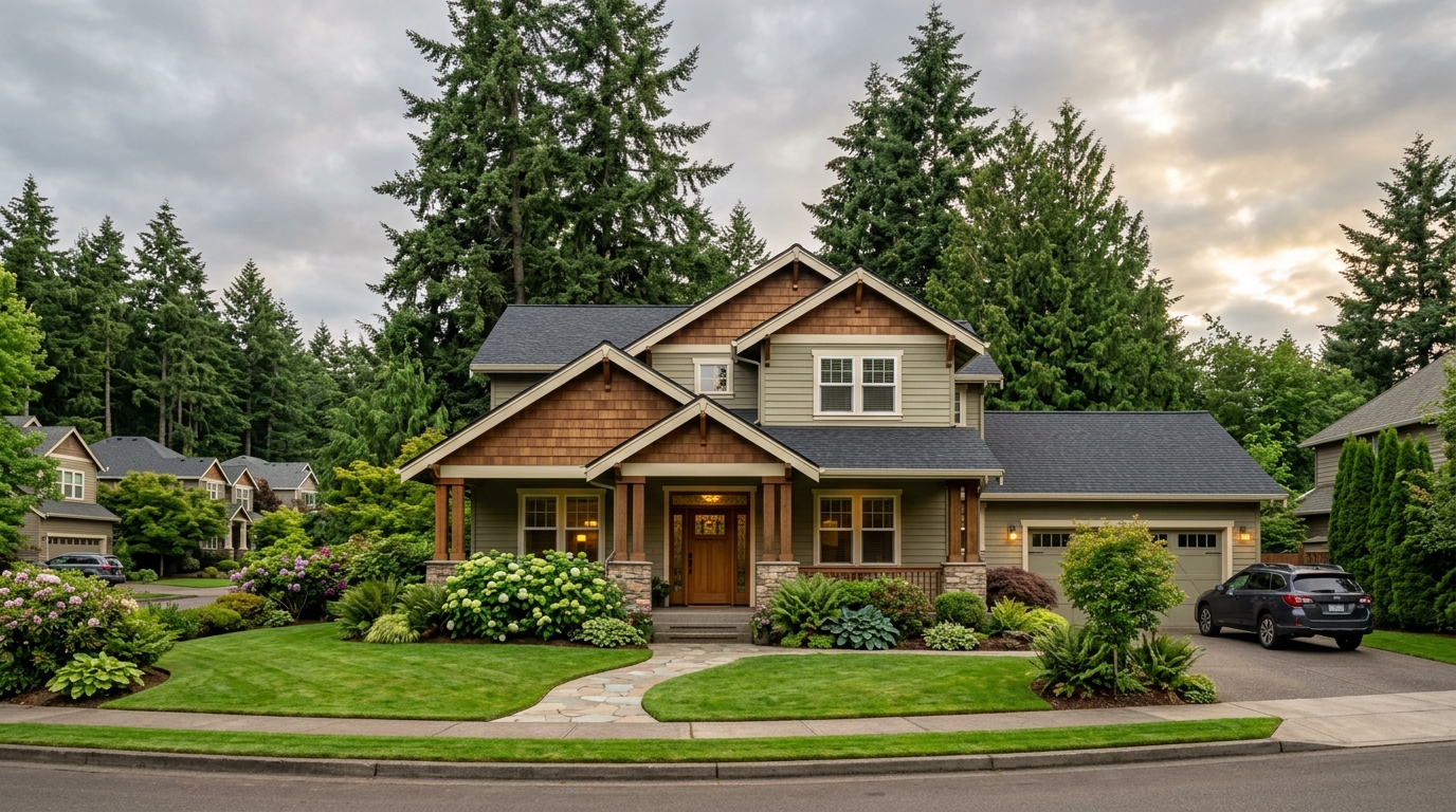 Beautiful new roof installation on Pacific Northwest home